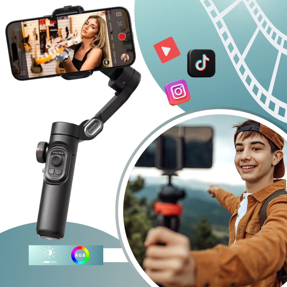 Stabilisateur de téléphone avec suivi par IA