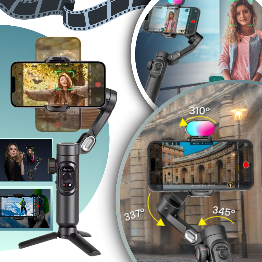 Stabilisateur de téléphone avec suivi par IA