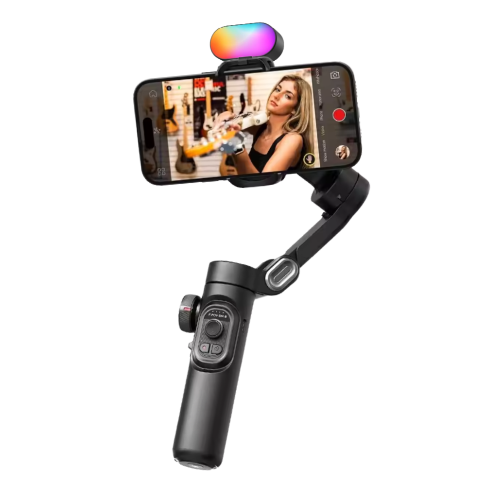 Stabilisateur de téléphone avec suivi par IA