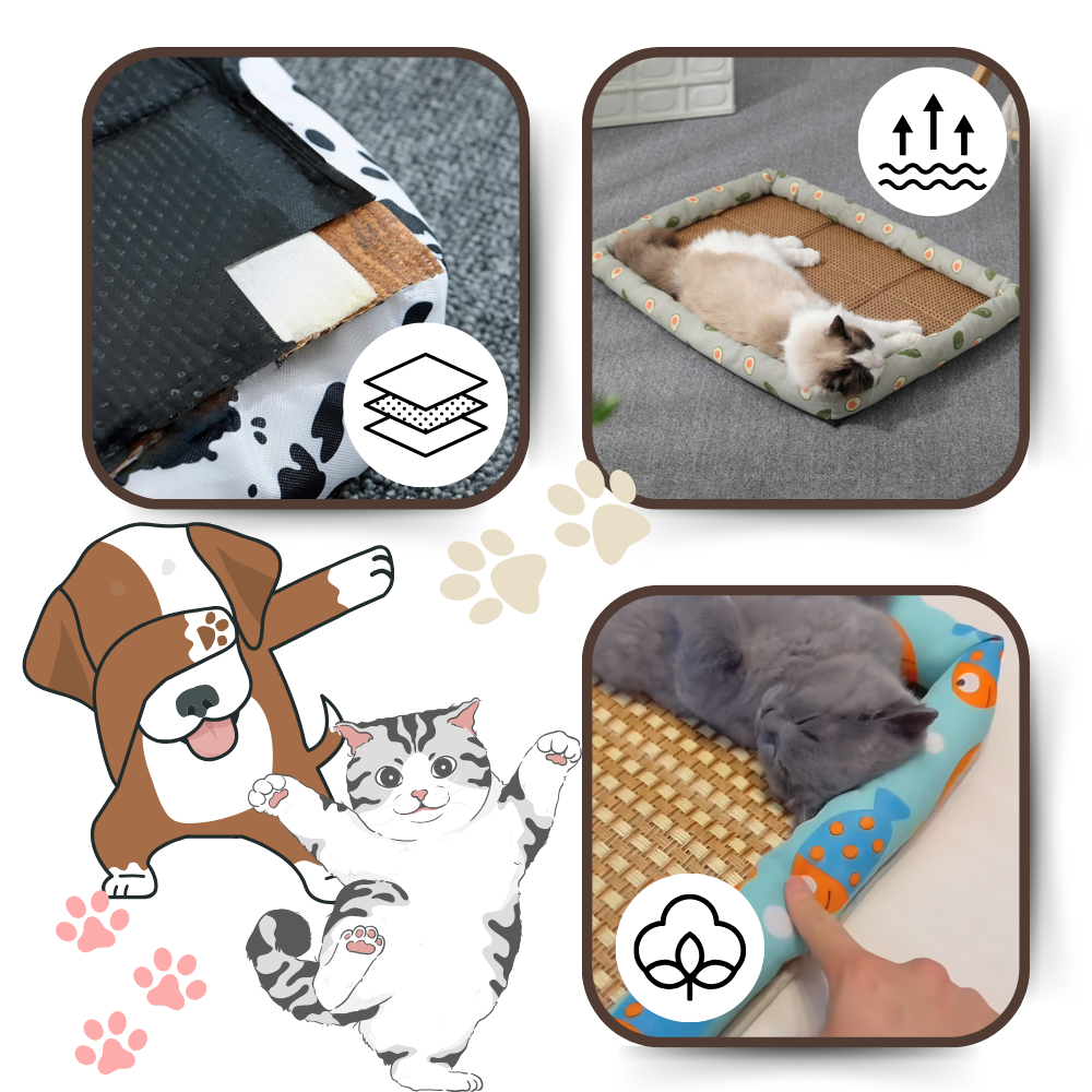 Tapis anti-dérapant et rafraîchissant pour animaux de compagnie