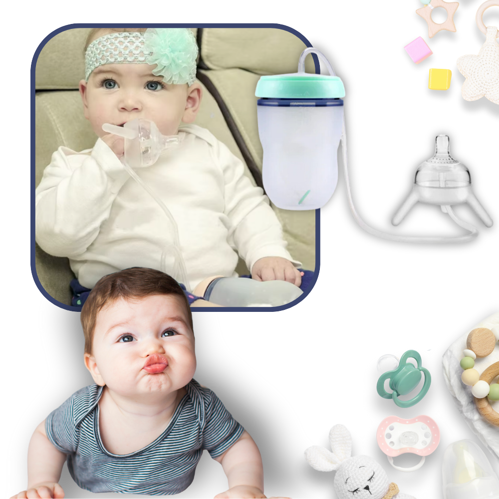 Biberon auto-alimenté avec valve anti-colique