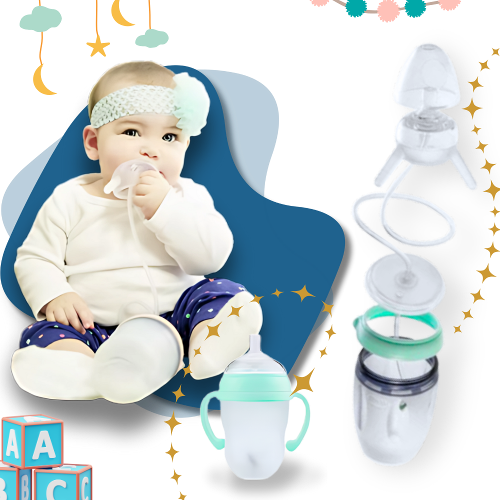 Biberon auto-alimenté avec valve anti-colique