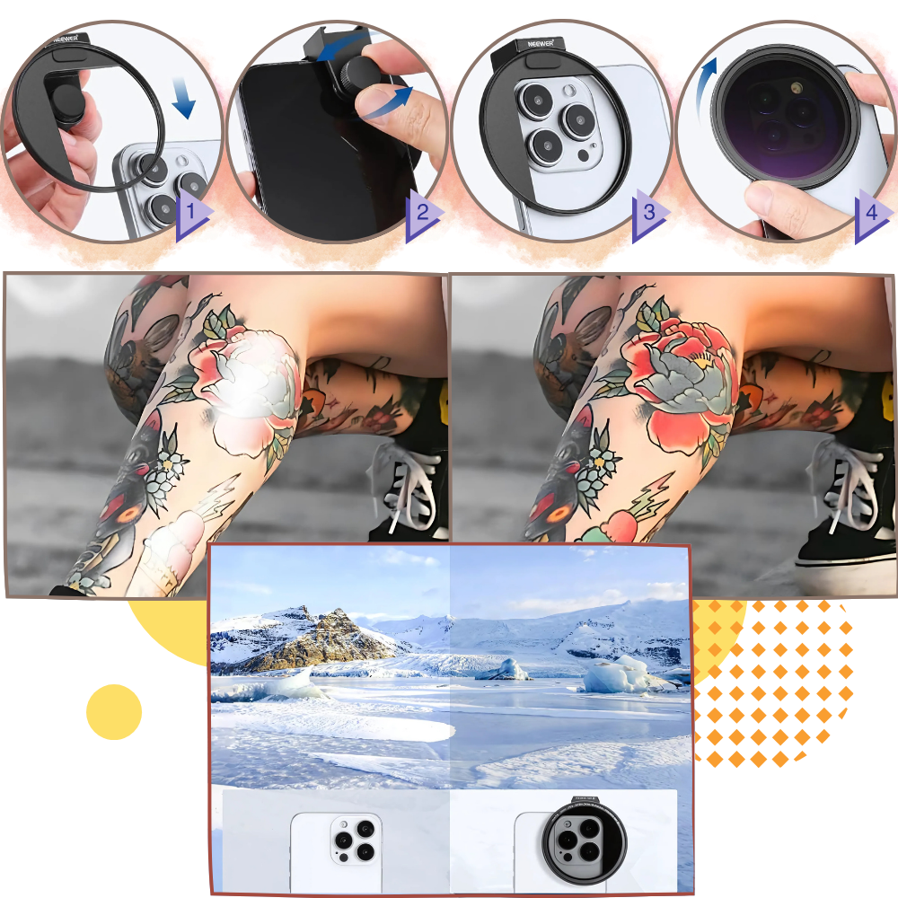 Objectif anti-fuite de lumière pour téléphone