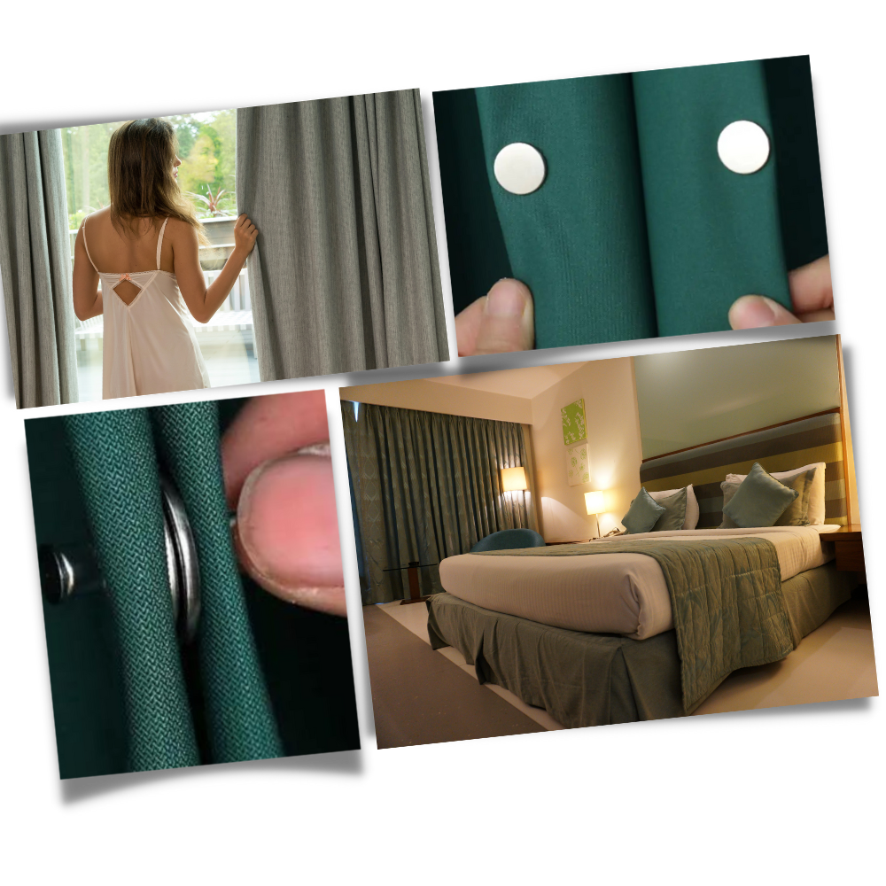 Clips magnétiques anti-fuite de lumière pour rideaux