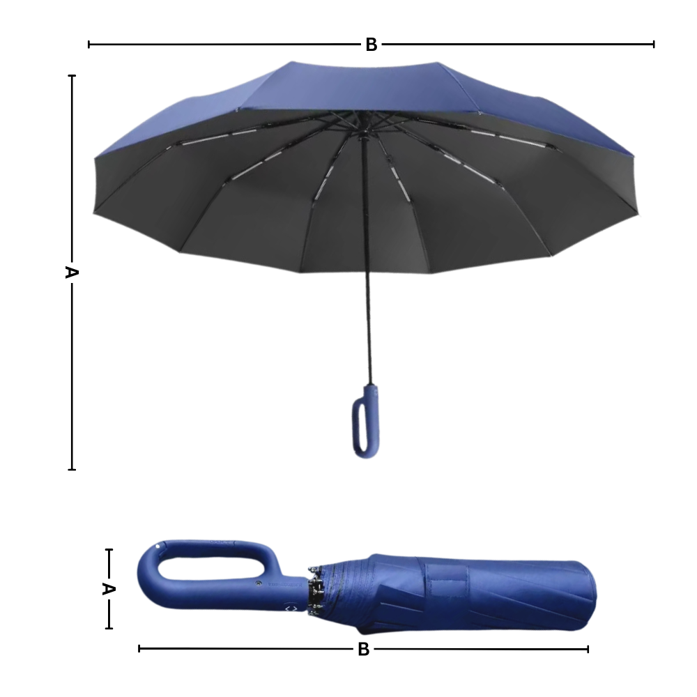 Parapluie résistant au vent à verrouillage automatique