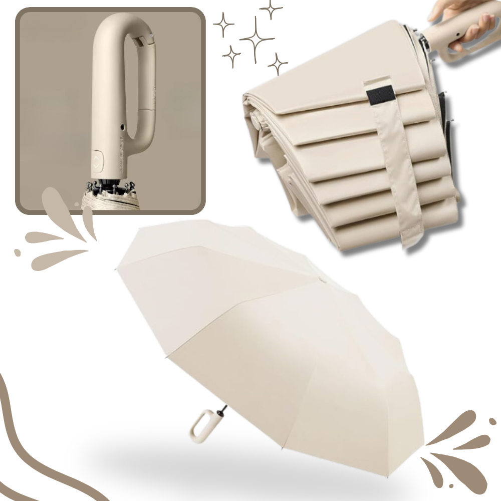 Parapluie résistant au vent à verrouillage automatique