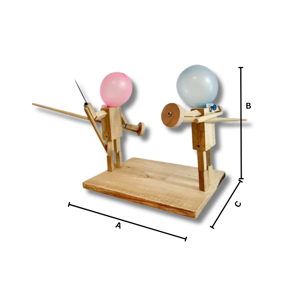 Jeu d'escrime avec ballons en bambou