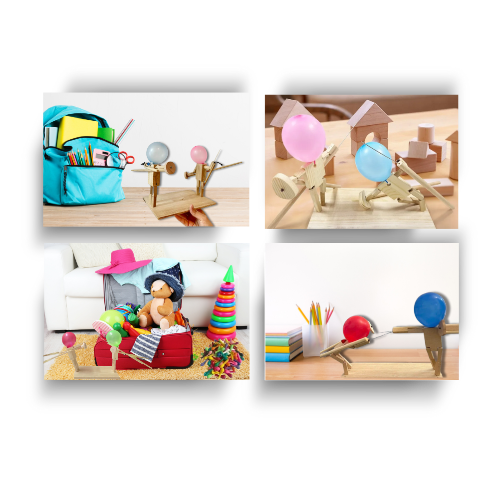 Jeu d'escrime avec ballons en bambou