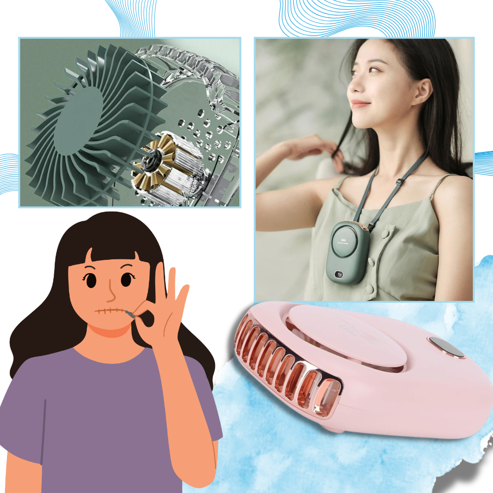 Ventilateur de cou portable sans pales