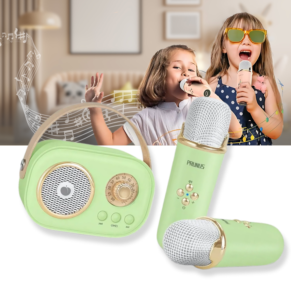 Mini Karaoké Bluetooth à double micro pour enfants