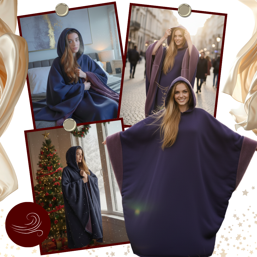 Cape couverture lestée à capuche