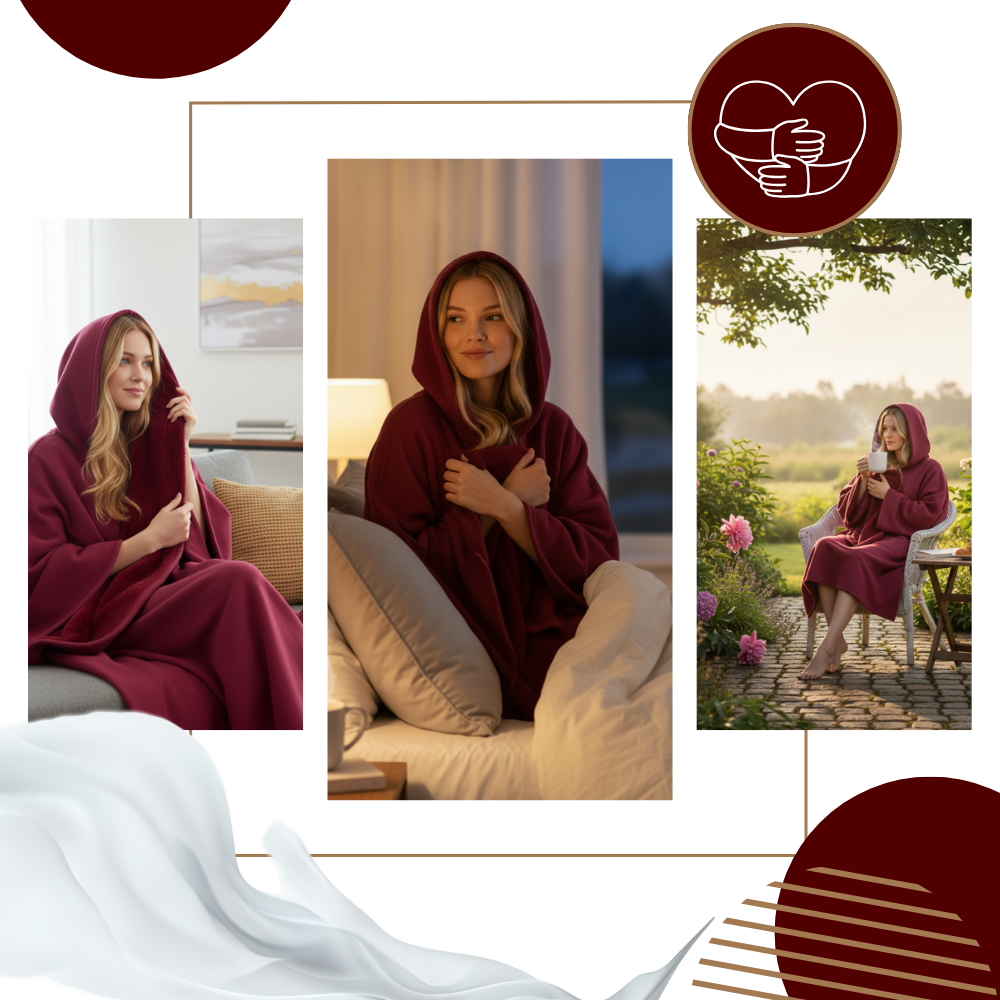 Cape couverture lestée à capuche