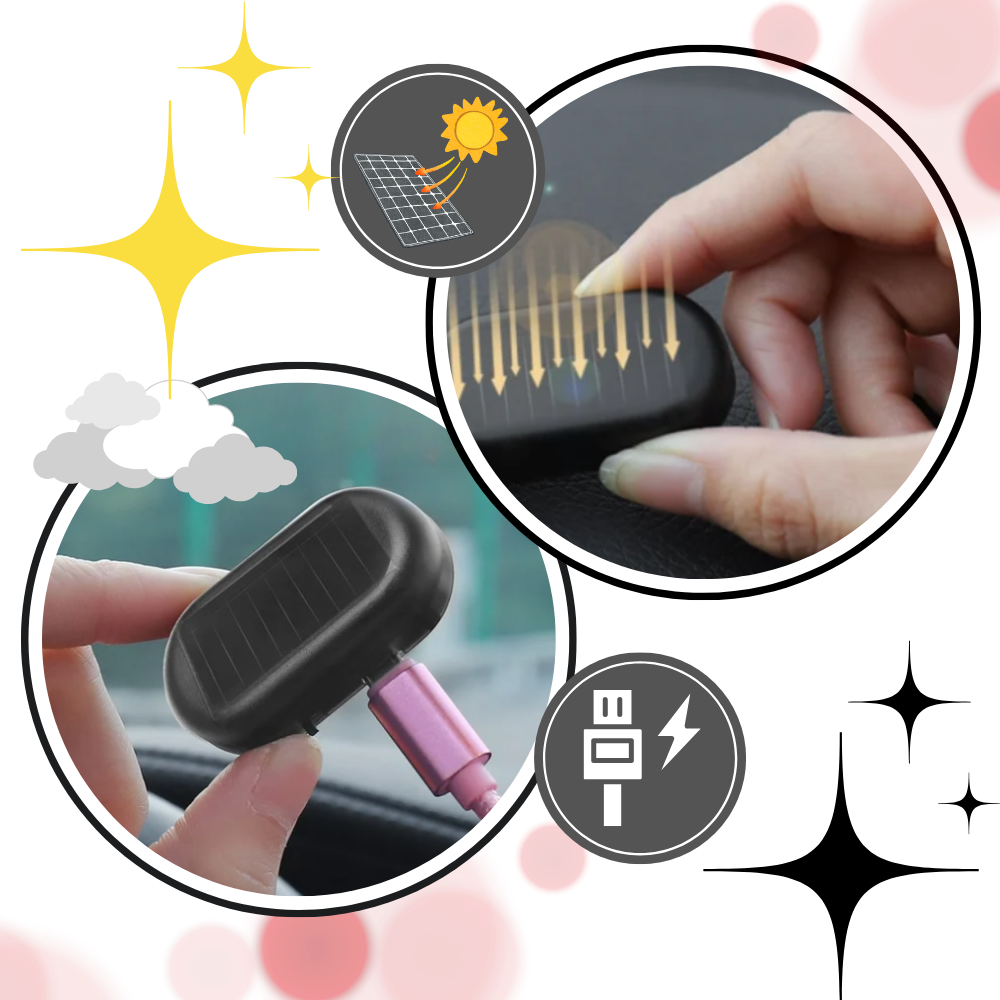 Lampe d'alarme solaire pour voiture