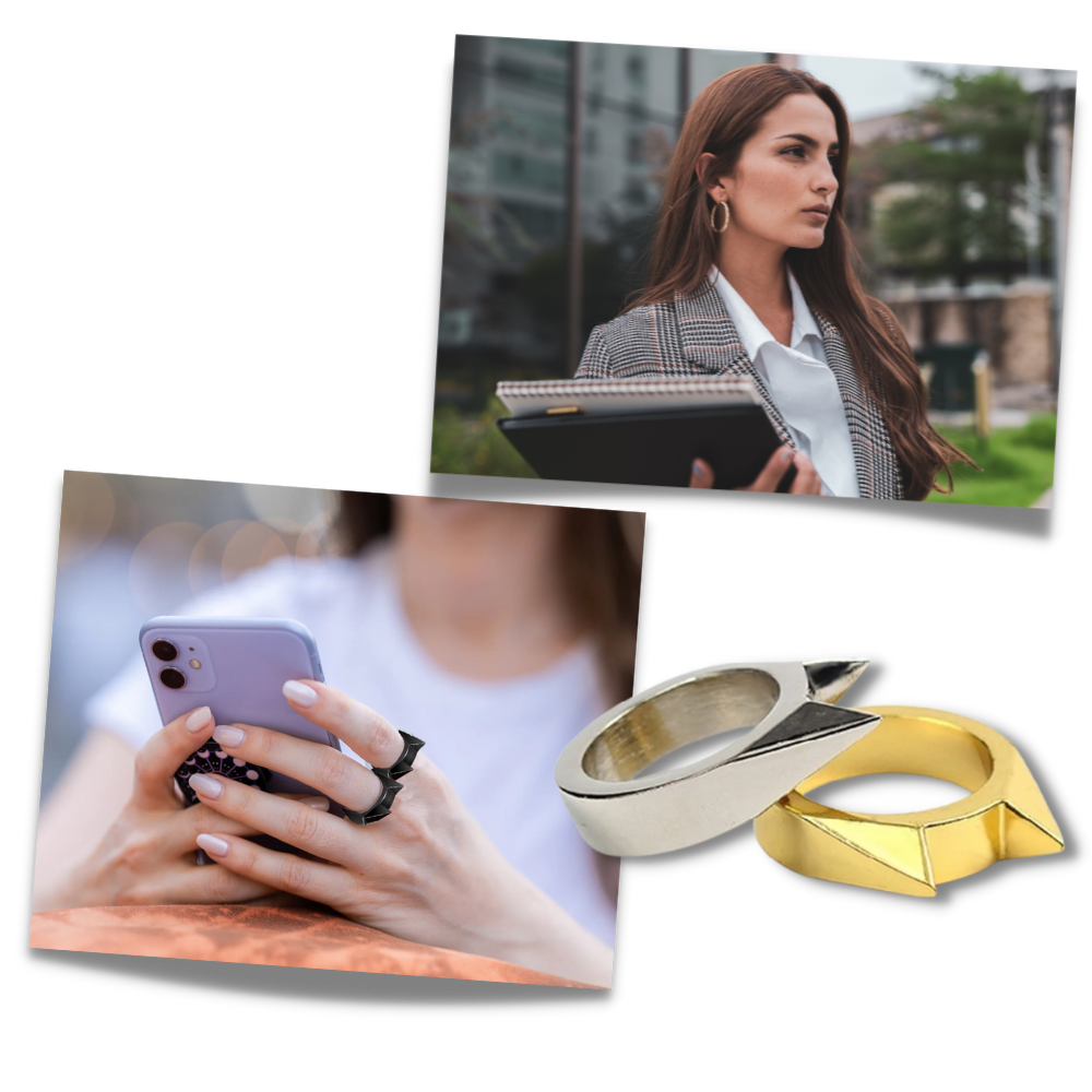 Bague d'autodéfense oreilles de chat