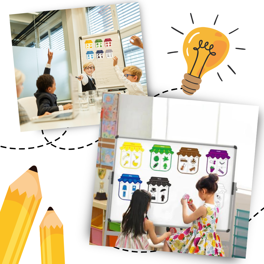 Magnets éducatifs colorés