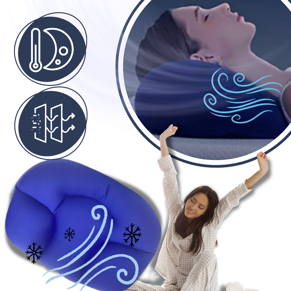 Oreiller en forme de nuage rafraîchissant à microbilles