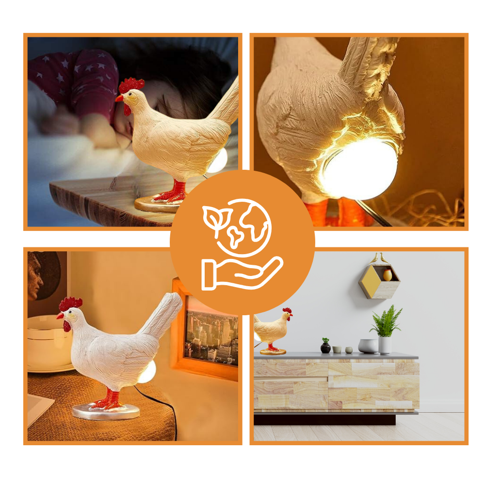 Lampe douce en forme de poule