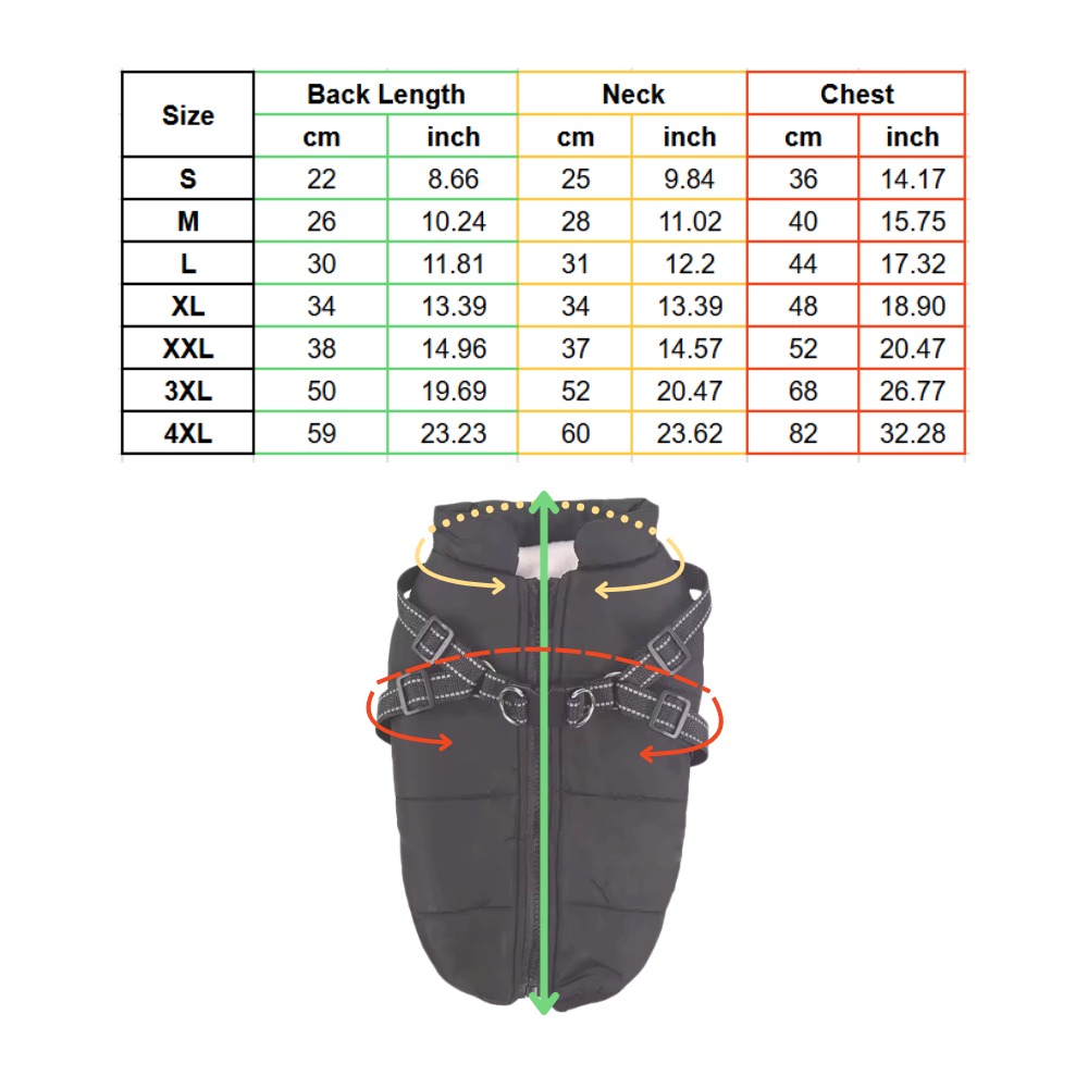 Veste d'hiver confortable pour chien