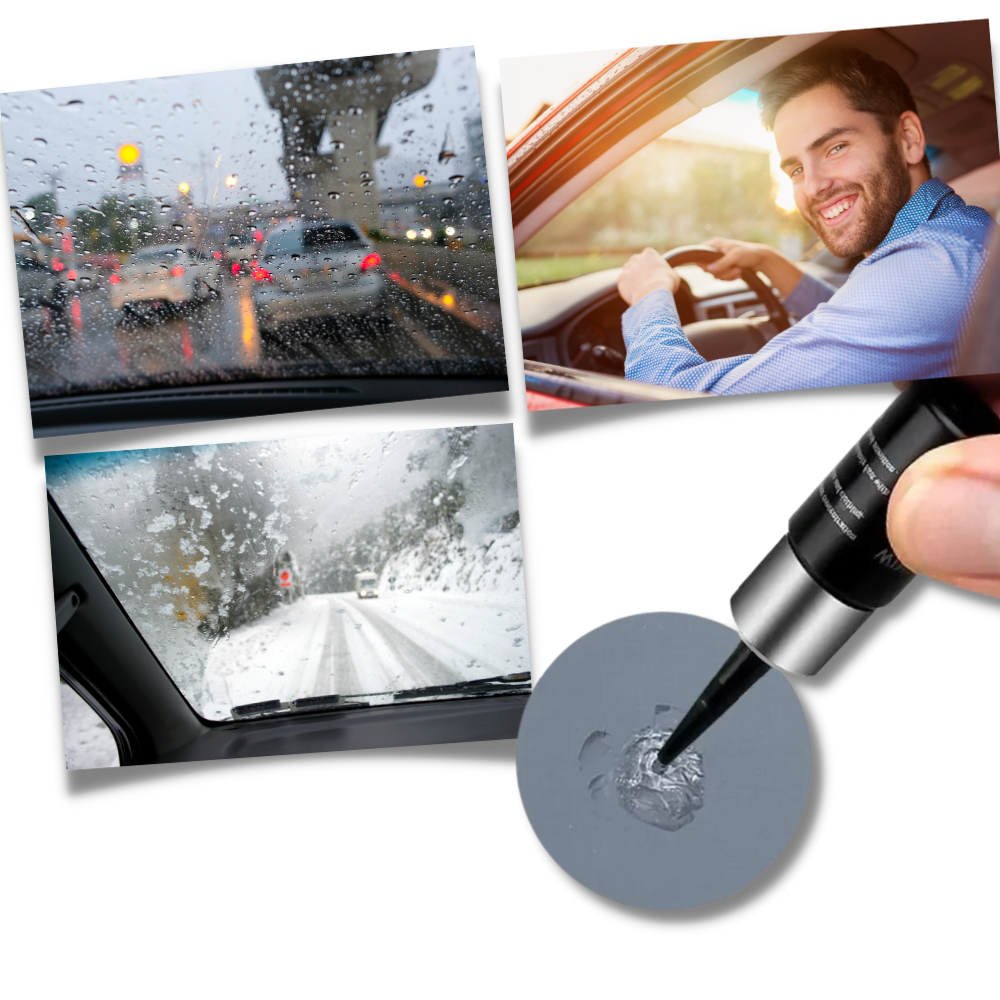 Kit fluide de réparation de vitres fissurées