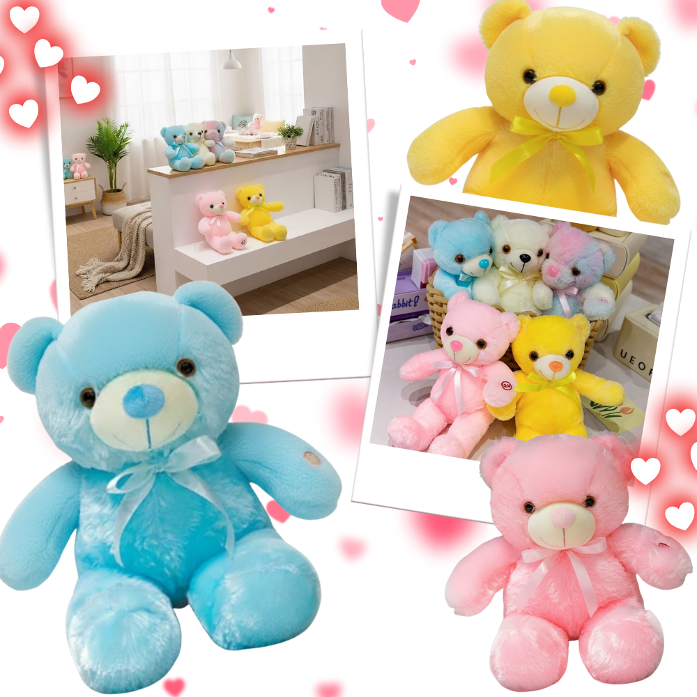Peluche lumineuse LED en forme d'ourson