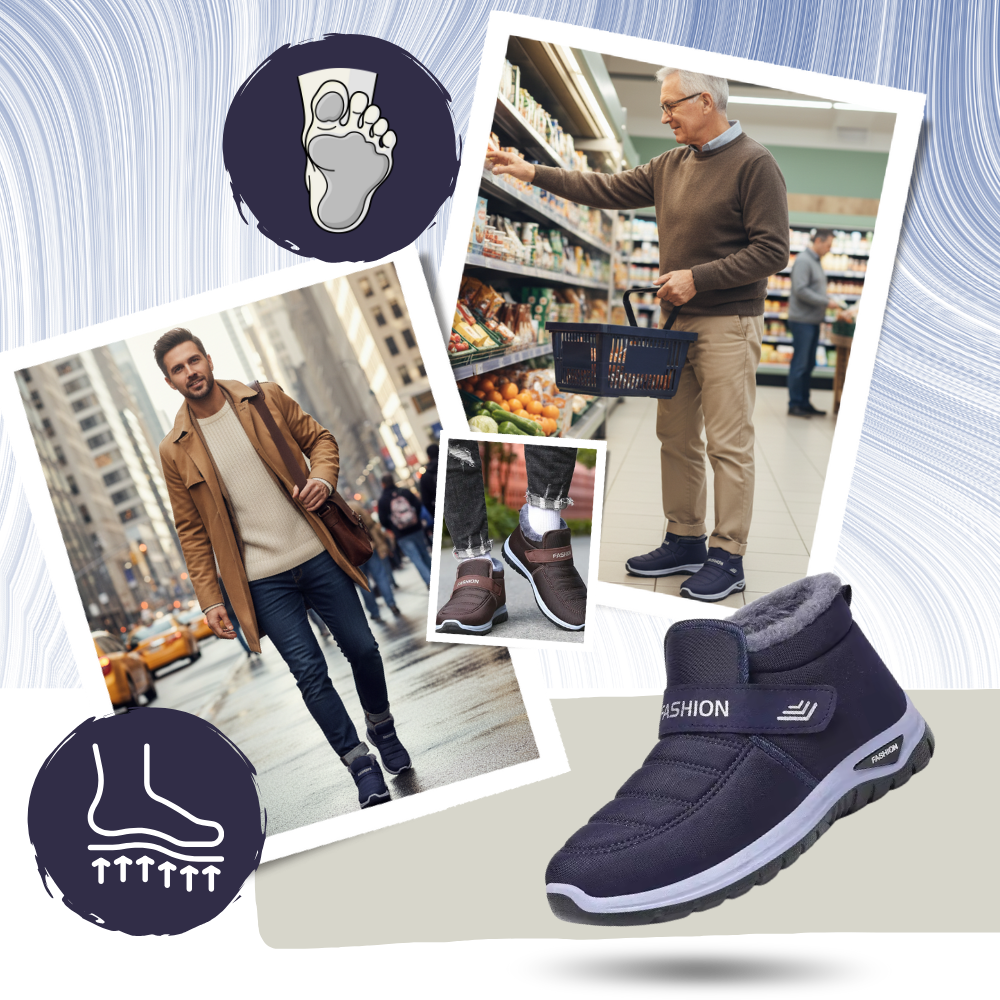 Bottines d'hiver rembourrées à isolation thermique