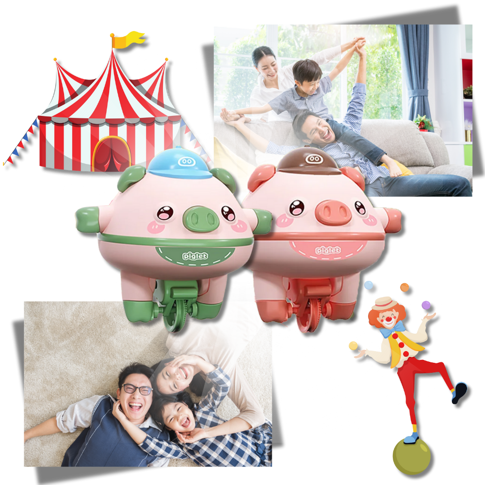 Jouet cochon équilibriste mignon