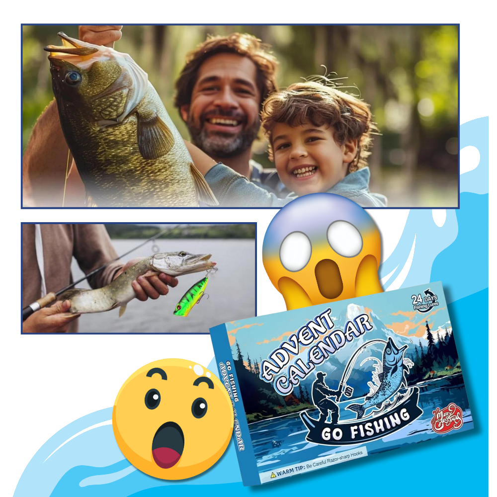 Calendrier de l'Avent de pêche avec surprises quotidiennes