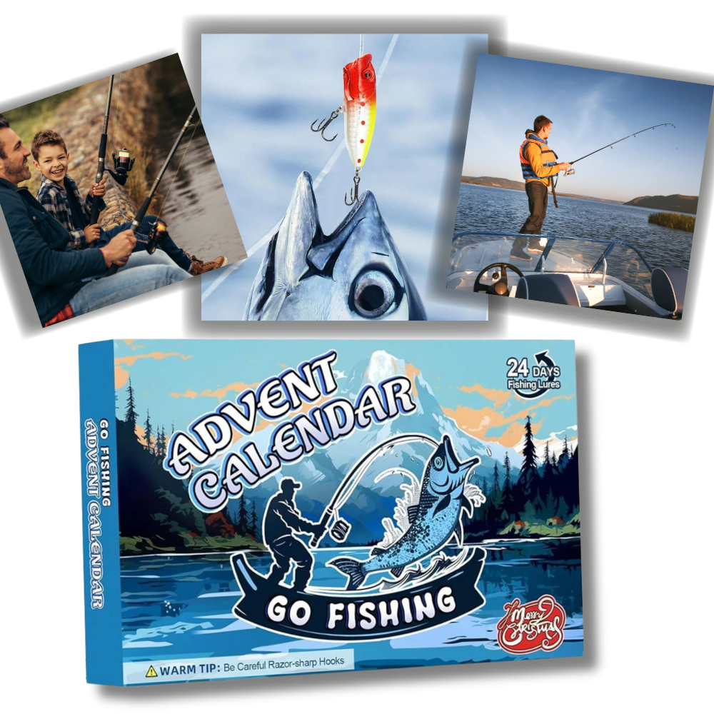 Calendrier de l'Avent de pêche avec surprises quotidiennes
