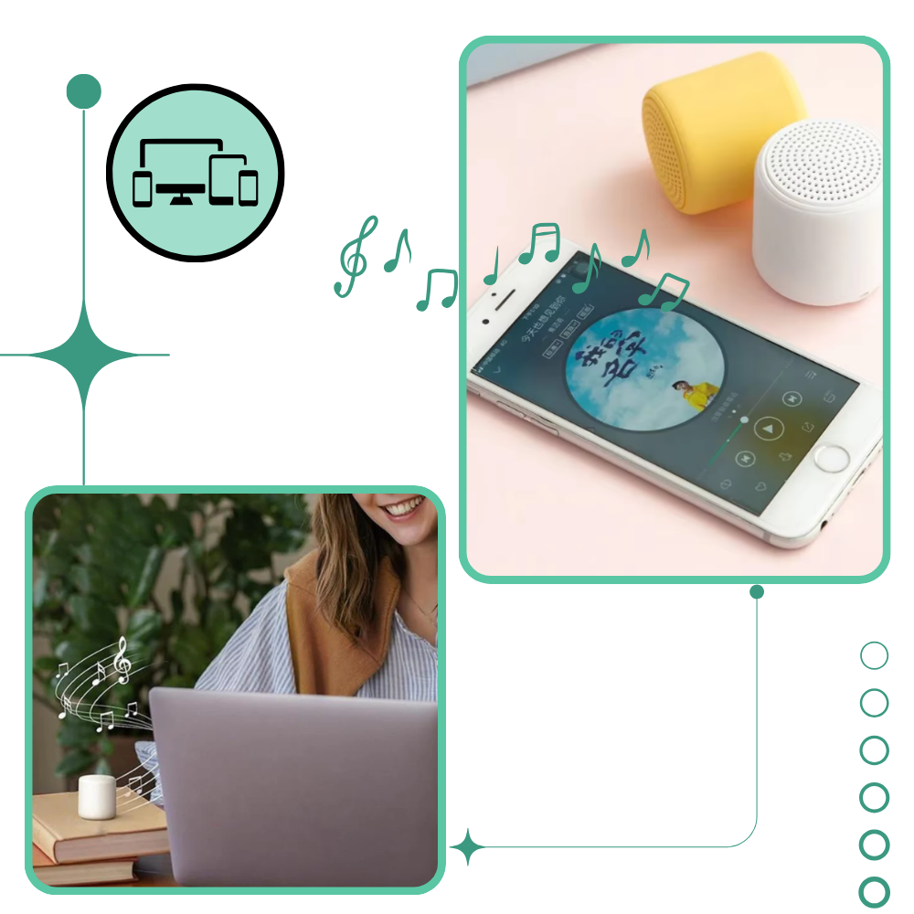 Mini enceinte bluetooth à basses profondes