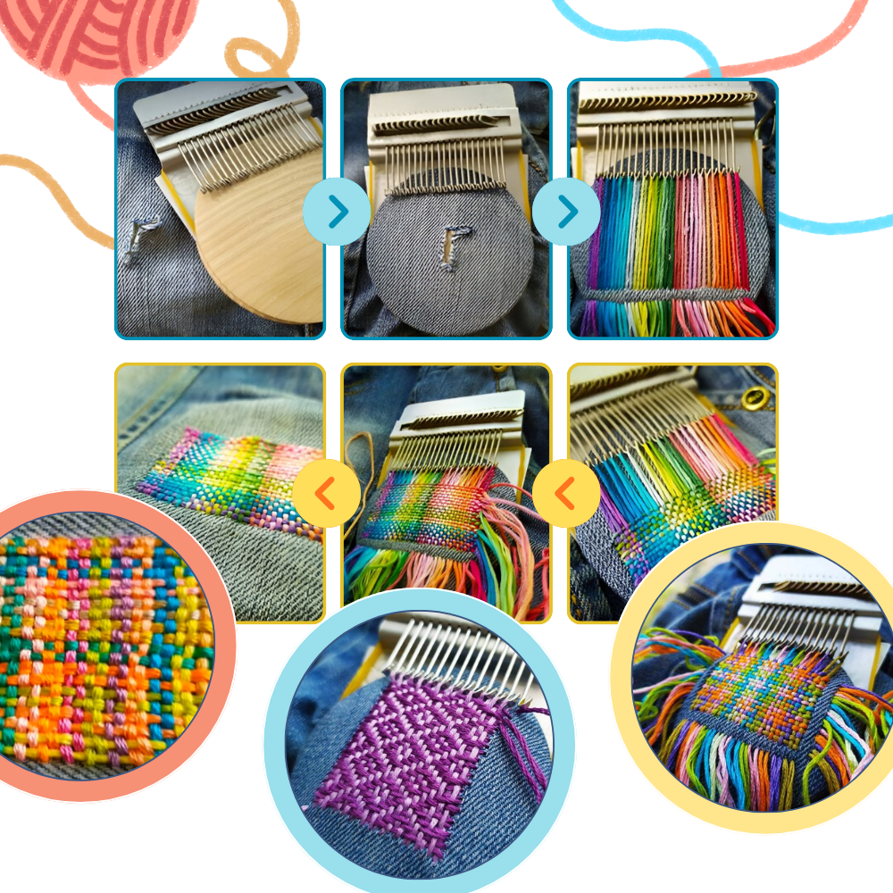 Mini métier à raccommoder tissu DIY