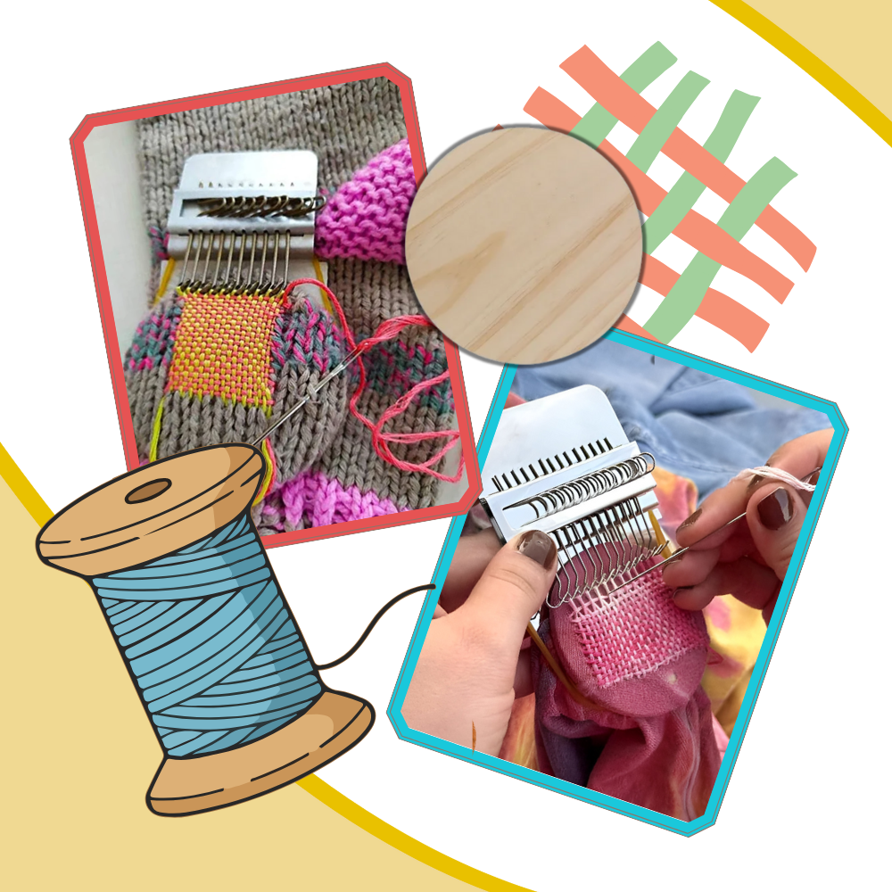 Mini métier à raccommoder tissu DIY