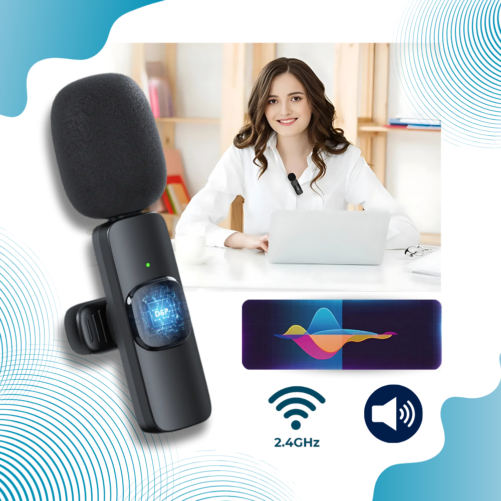 Micro cravate double à réduction de bruit