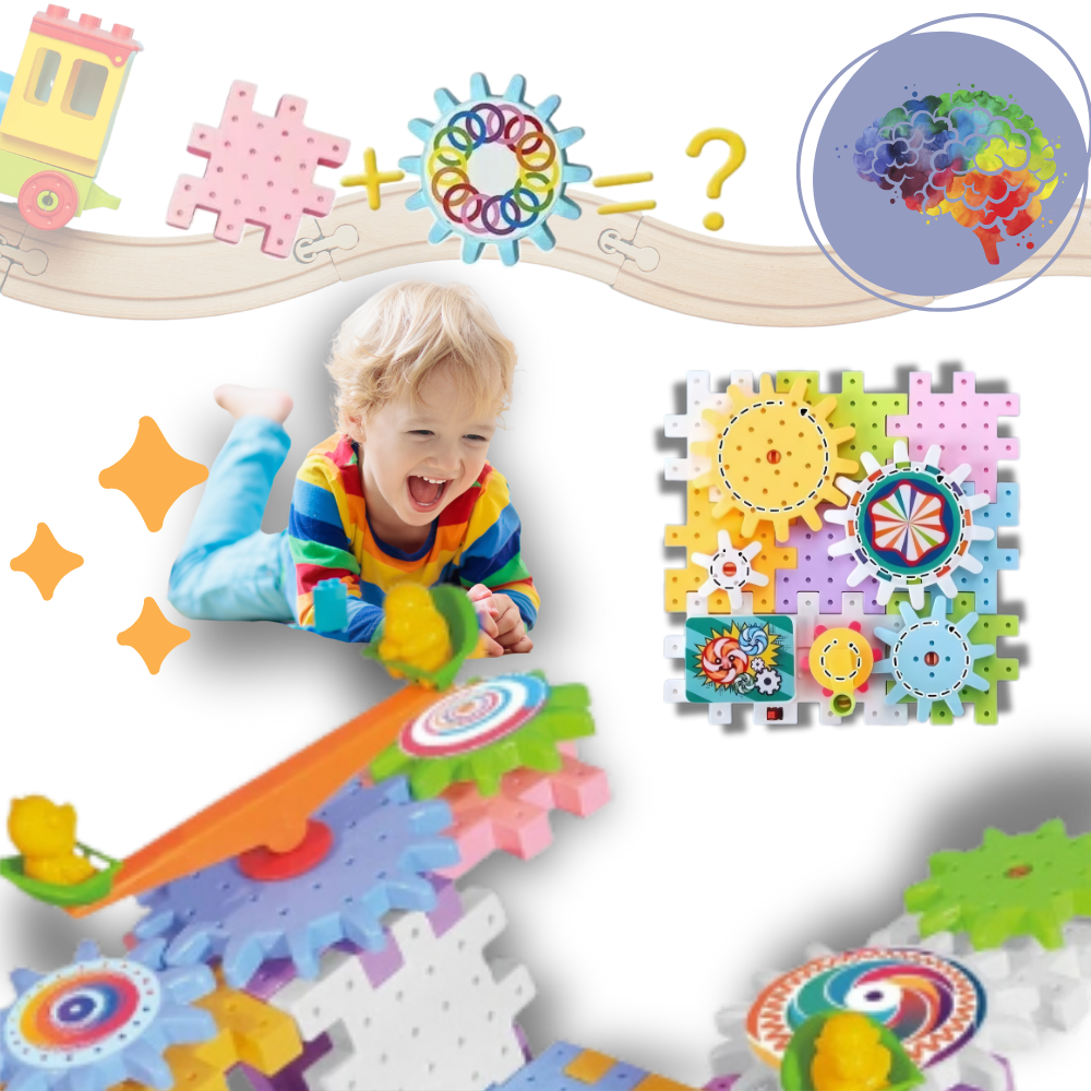 Jouet éducatif à engrenages électriques