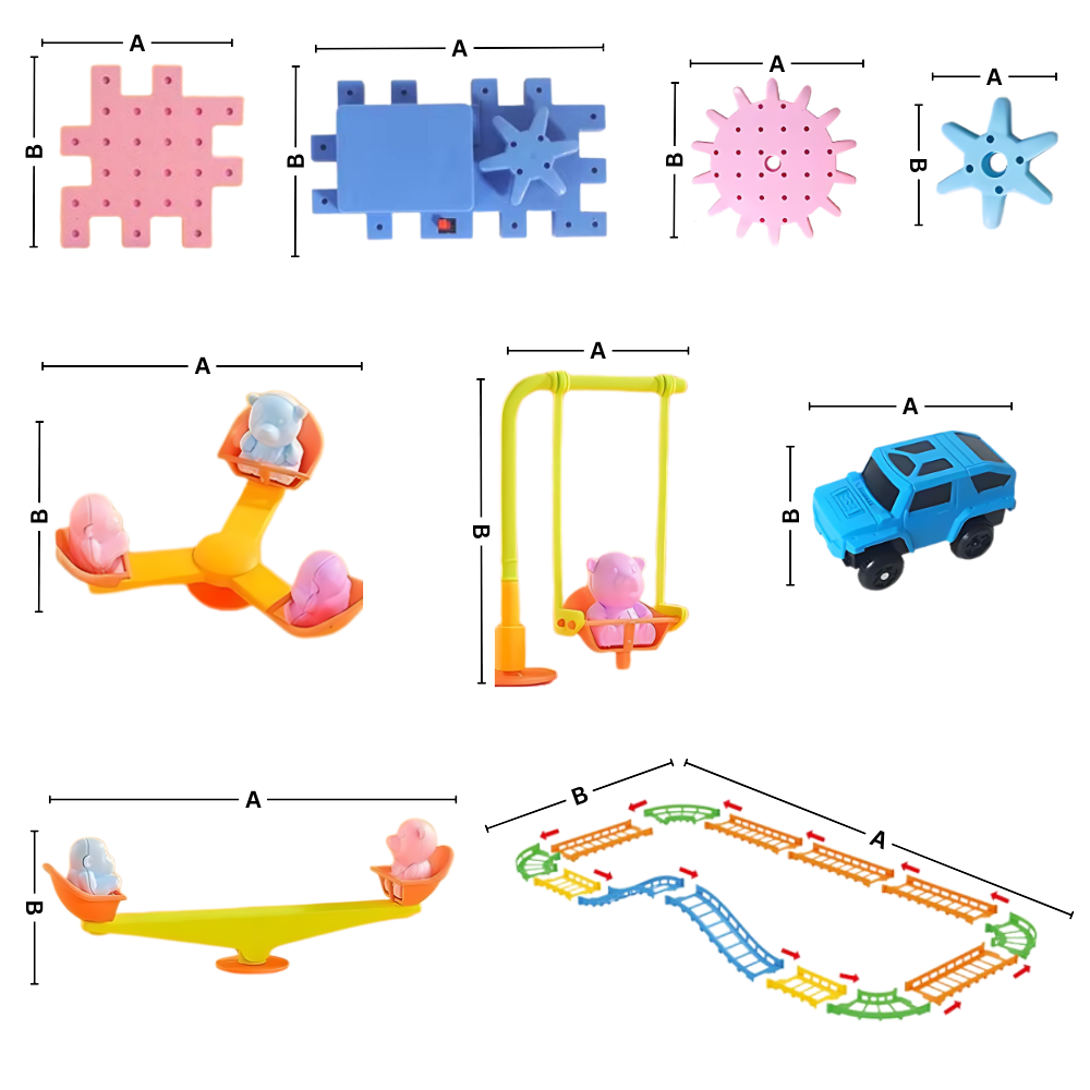 Jouet éducatif à engrenages électriques