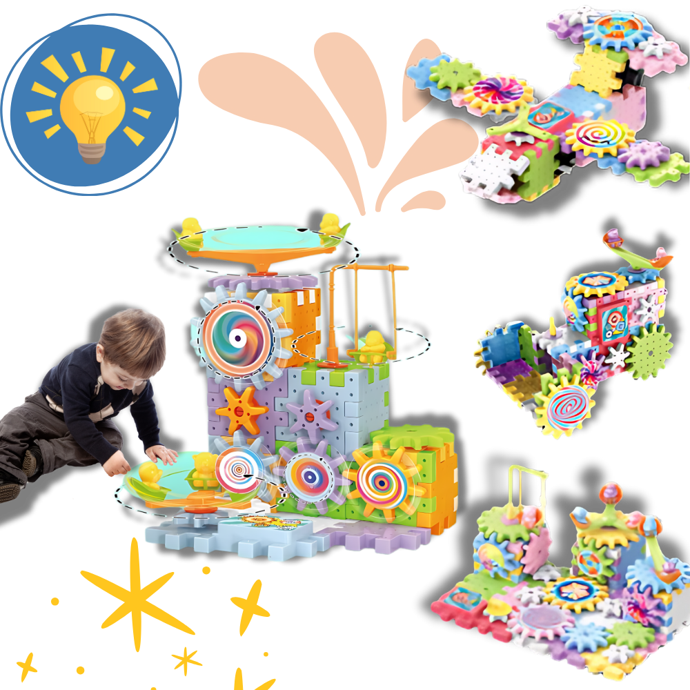 Jouet éducatif à engrenages électriques