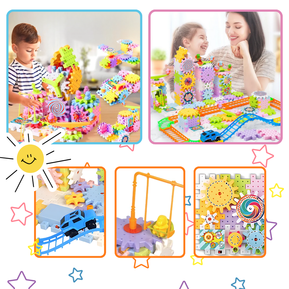 Jouet éducatif à engrenages électriques