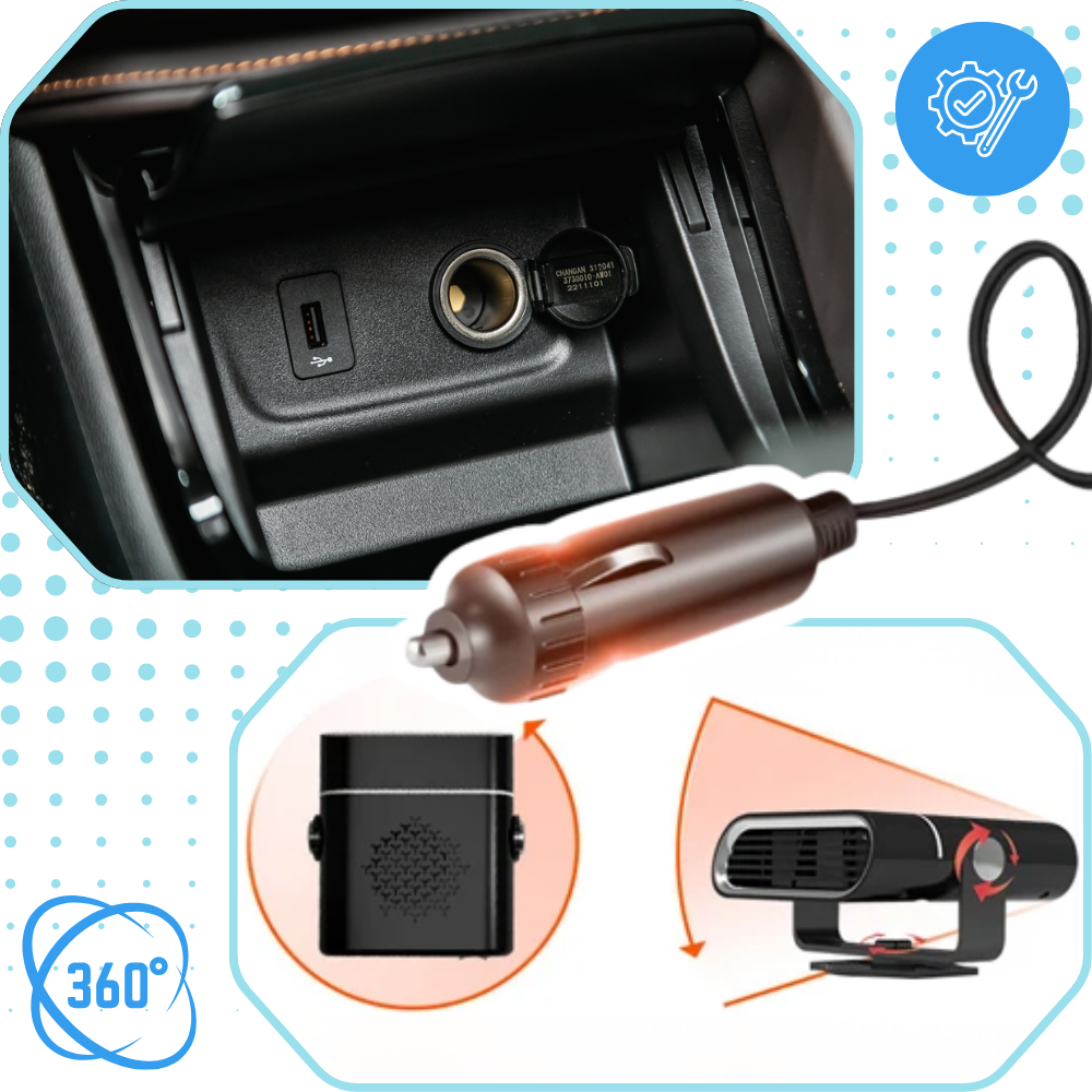 Dégivreur portable pour voiture 2 en 1