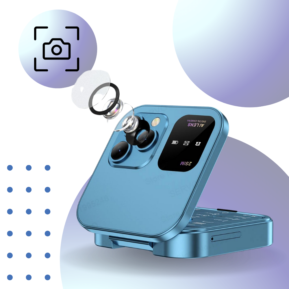 Téléphone portable pliable Dual Sim