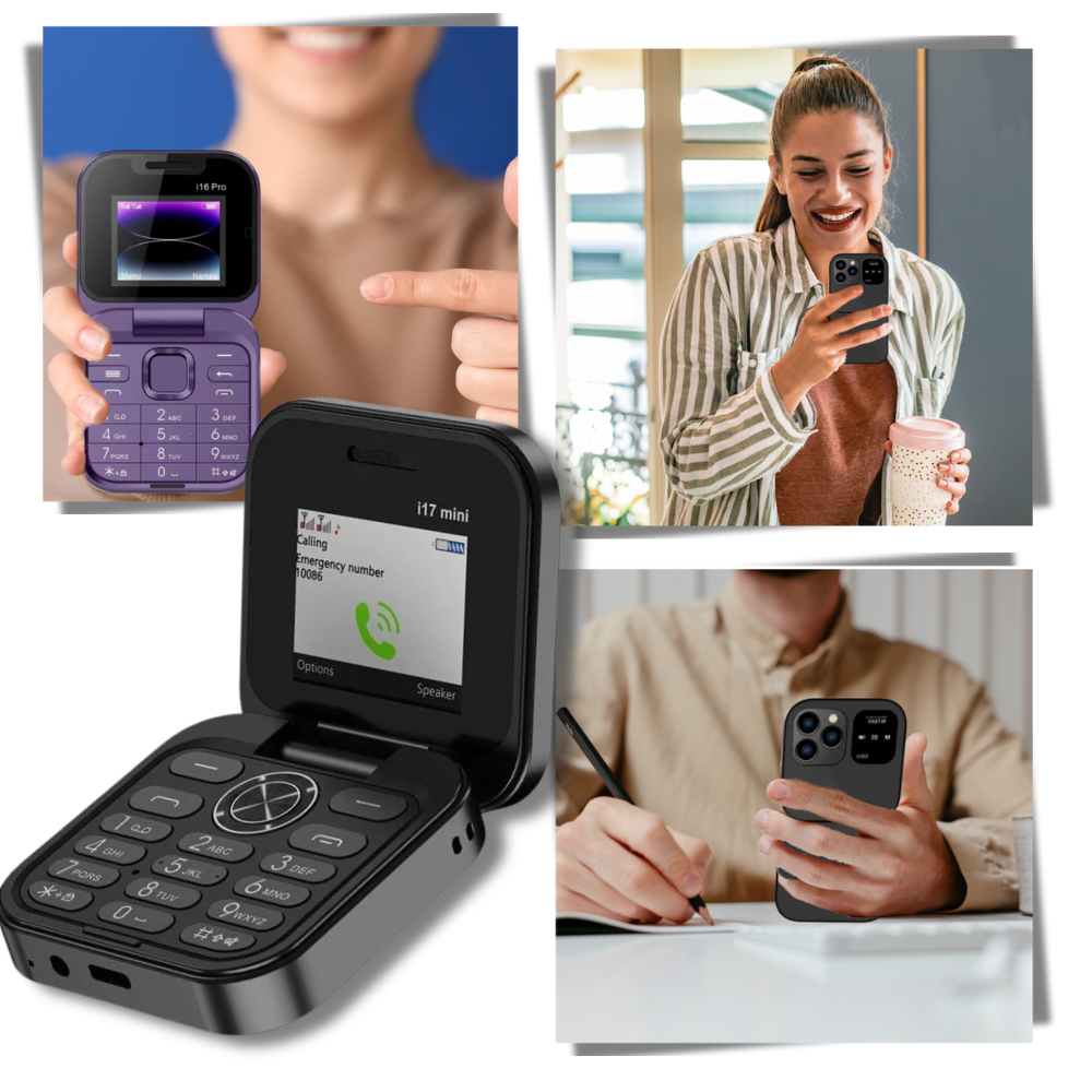 Téléphone portable pliable Dual Sim