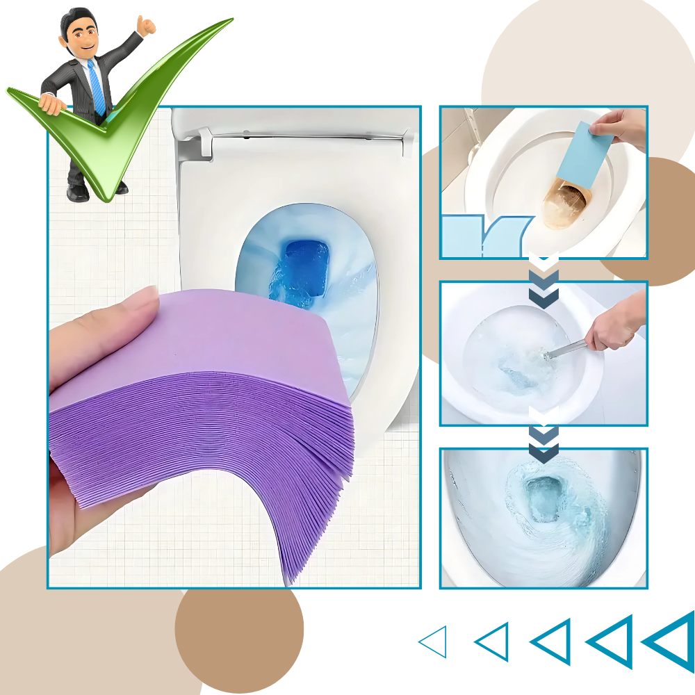 Feuilles nettoyantes écologiques pour les toilettes