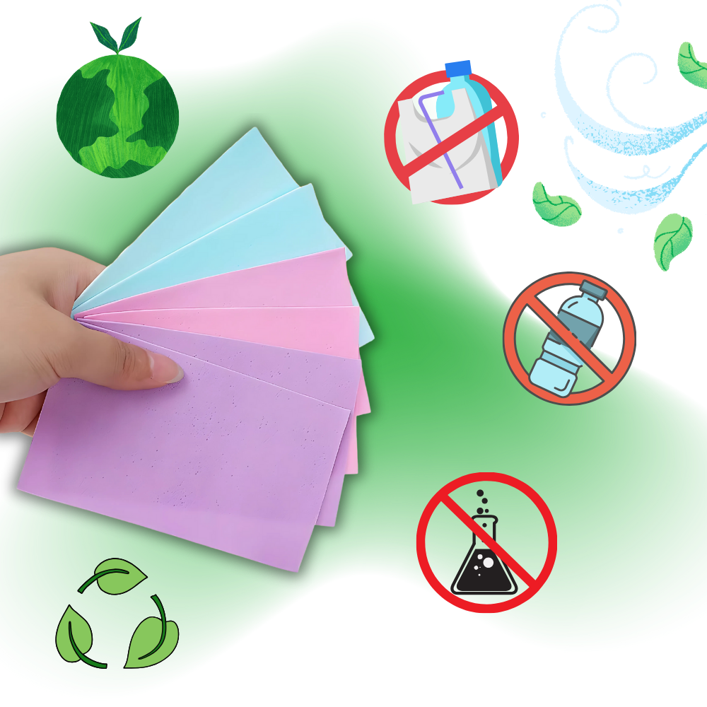 Feuilles nettoyantes écologiques pour les toilettes