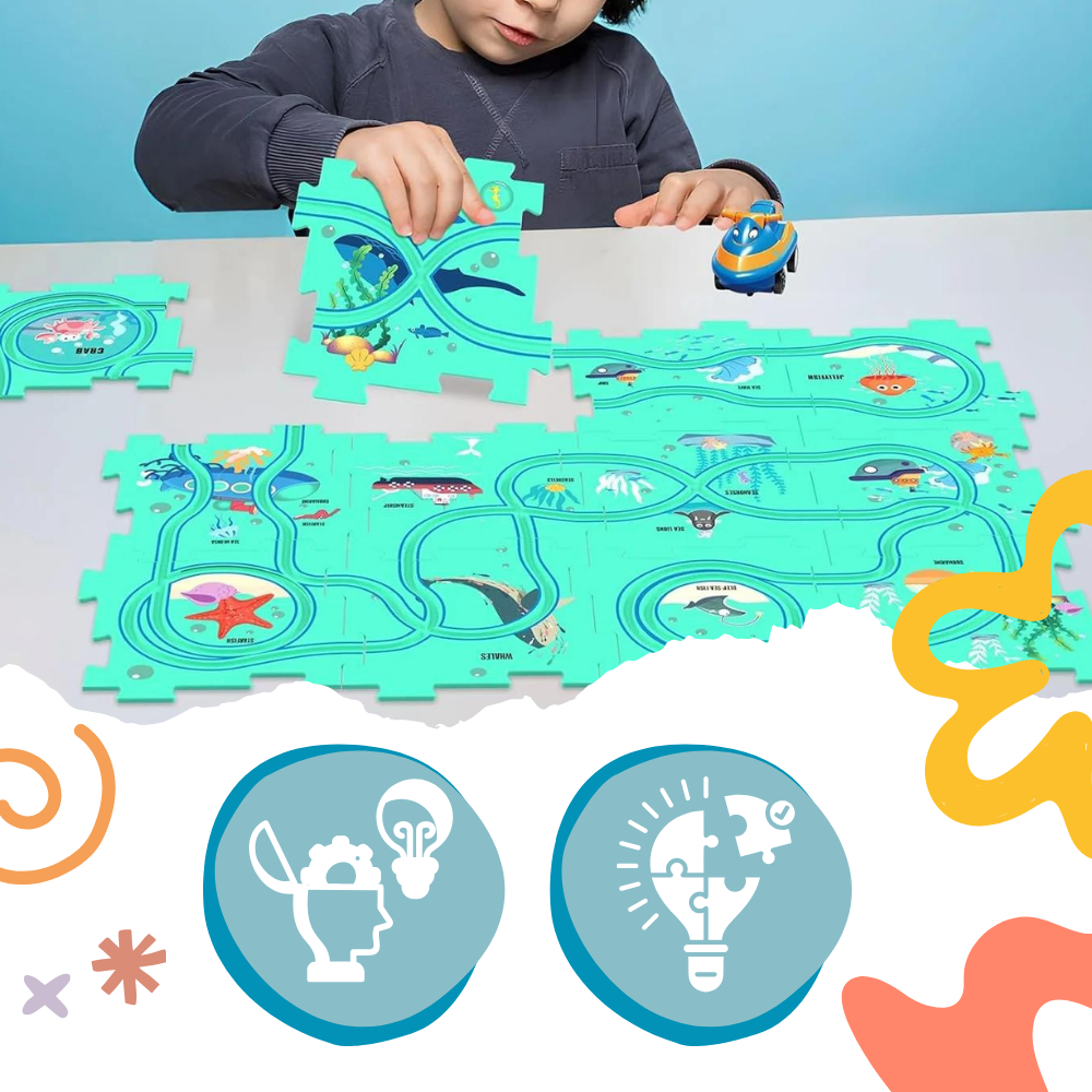 Jeu de piste ludique pour voitures électriques