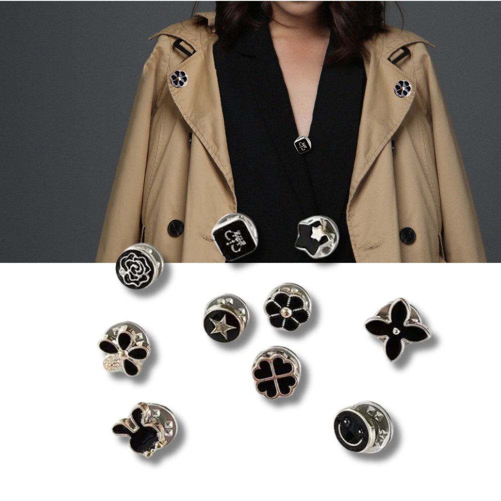 Broches à boutons élégantes sans couture