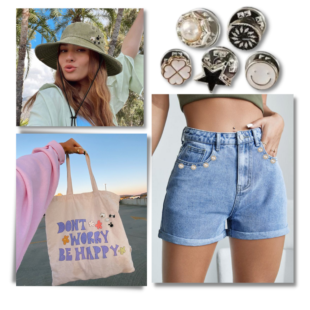 Broches à boutons élégantes sans couture