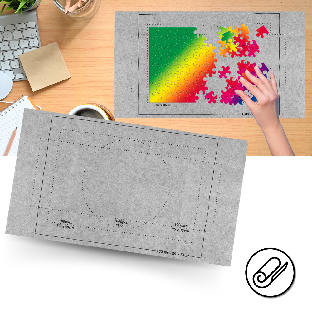 Tapis de puzzle en feutre à enrouler