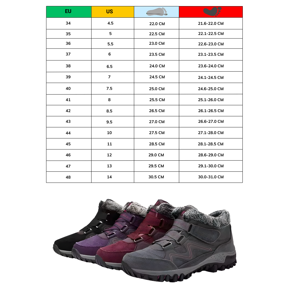 Bottines d'hiver chaudes doublées en polaire