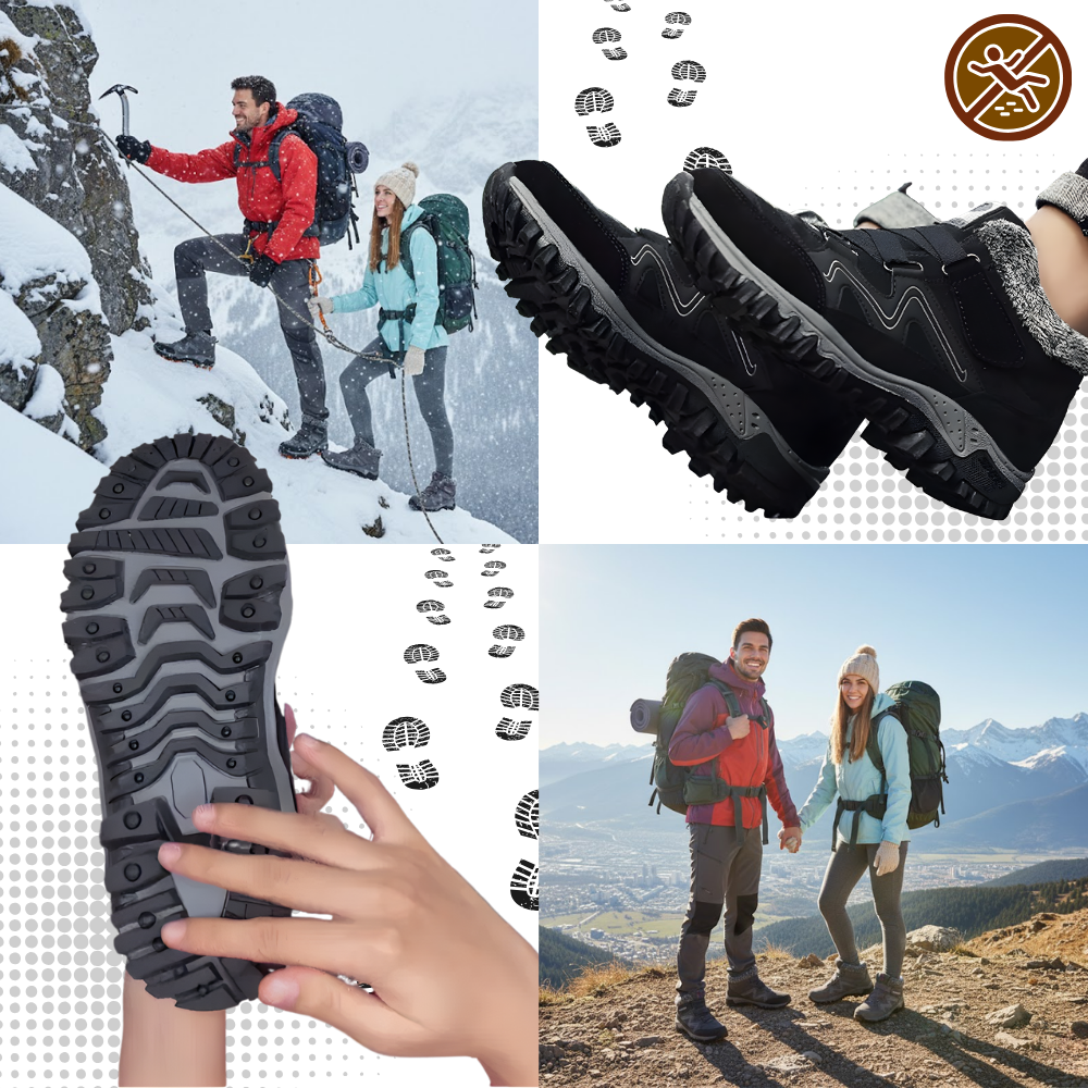 Bottines d'hiver chaudes doublées en polaire