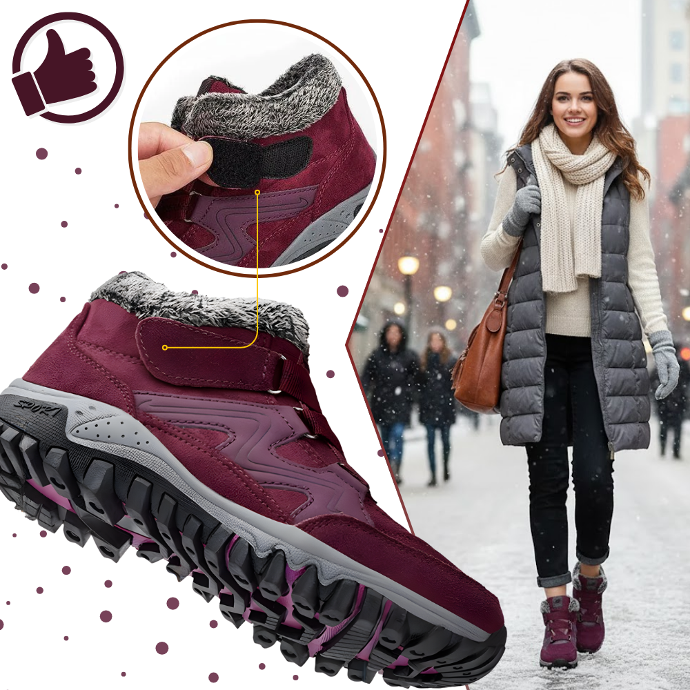 Bottines d'hiver chaudes doublées en polaire