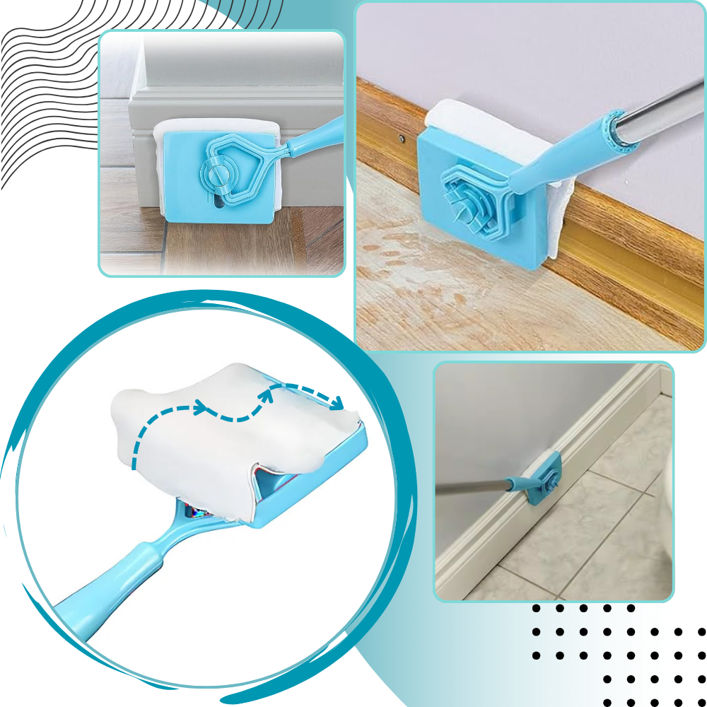 Brosse de nettoyage flexible pour plinthes