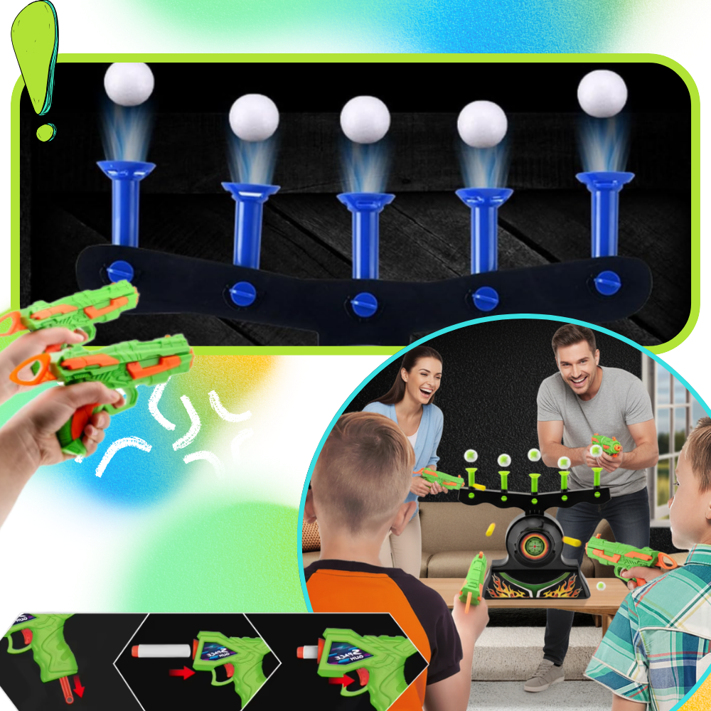 Jeu de tir avec balles flottantes lumineuses